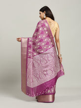 Ajrak Printed Cotton Blend Woven Saree